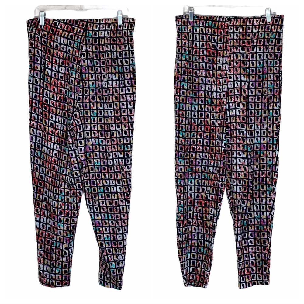 Judith Michaels 80s Vintage Rainbow Harem Pants M